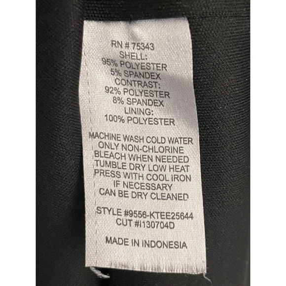 Cynthia Rowley Sz 8 Striped Bodycon Dress Black Red Colorblock Sheath Sleeveless - Picture 5 of 7